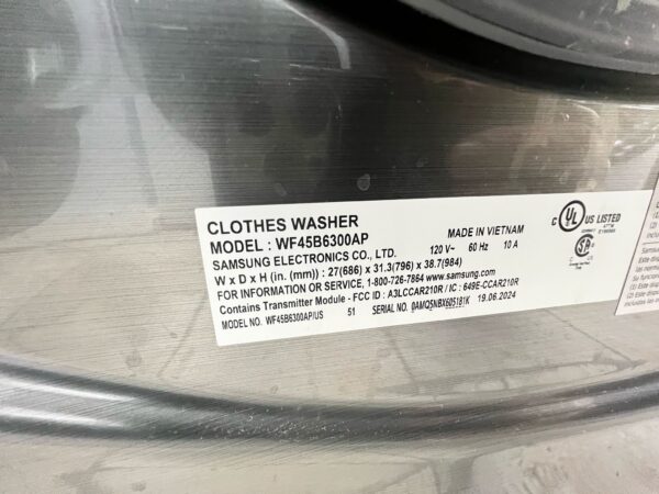 Energy Efficient Samsung Washer Dryer Combo - Image 2