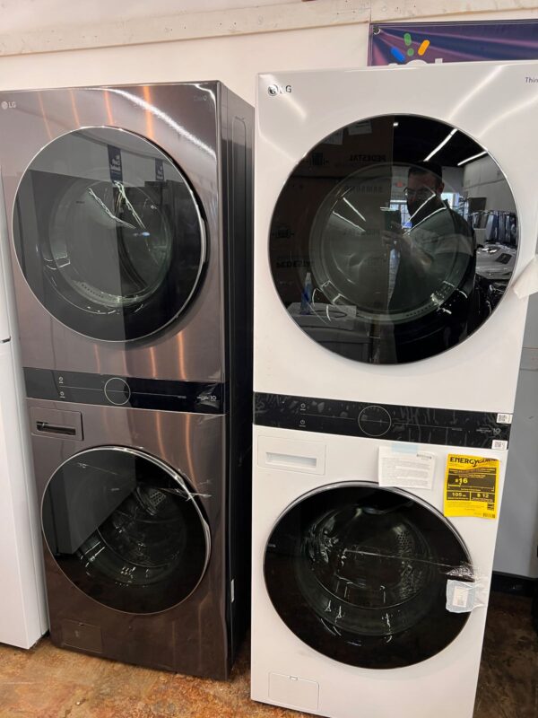 LG Front Load Washer and Dryer Set In Graphite & White Color