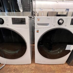 LG High-Efficiency Washer and Dryer In White Color