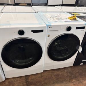 LG Front Load Washer Dryer Set In White Color